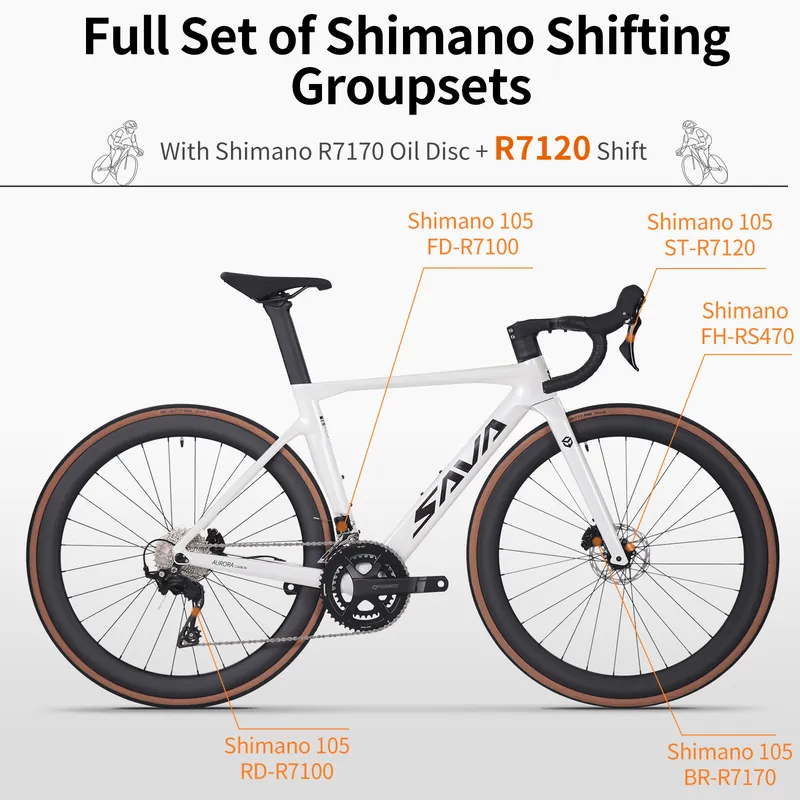 Road Bike SAVA R08-7120 — 24-speed | EplusNINE