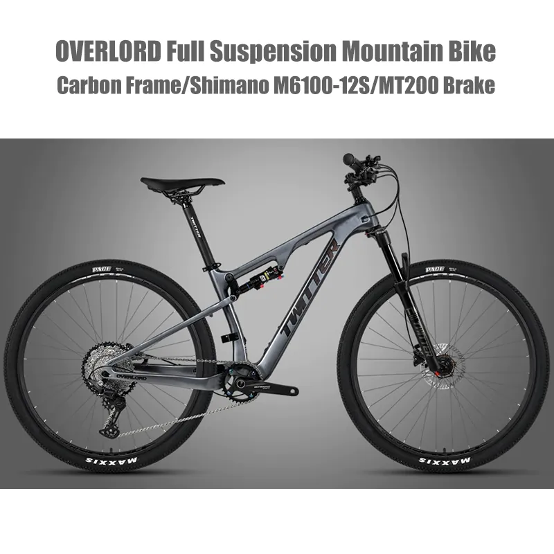 Mountain Bike — carbon fibre frame, full suspension