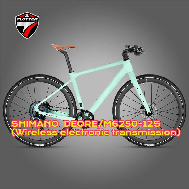 Road Bike — carbon fibre frame, disc brakes