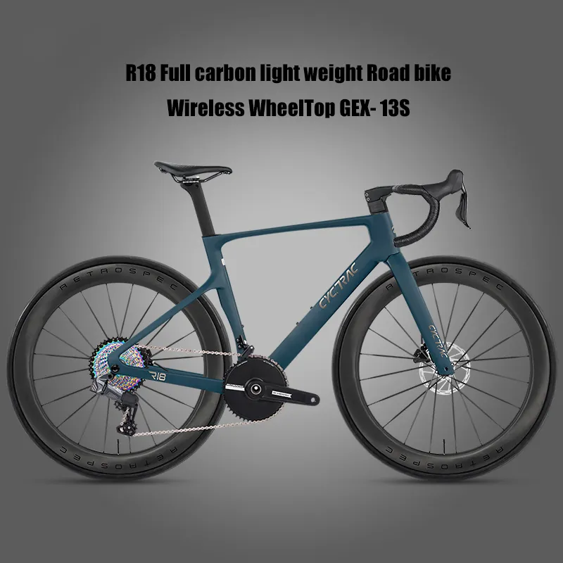 Road Bike — carbon fibre frame, LED lights | EplusNINE