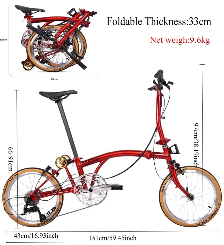 Folding Bike Cloth — 16-inch wheels, 9-speed | EplusNINE