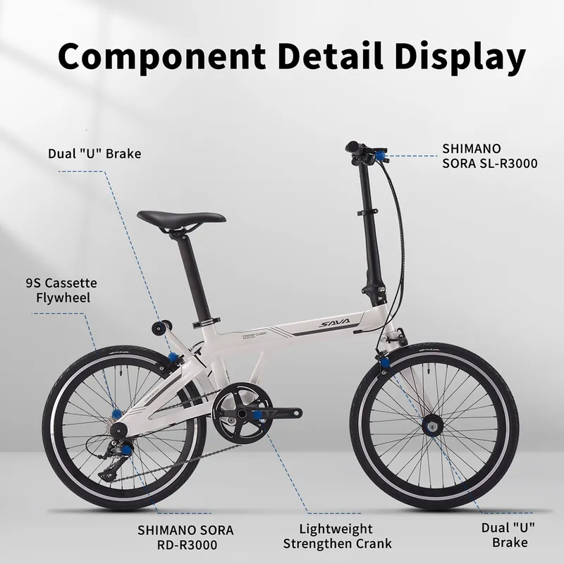 Folding Bike Z3 — 20-inch wheels, 9-speed | EplusNINE