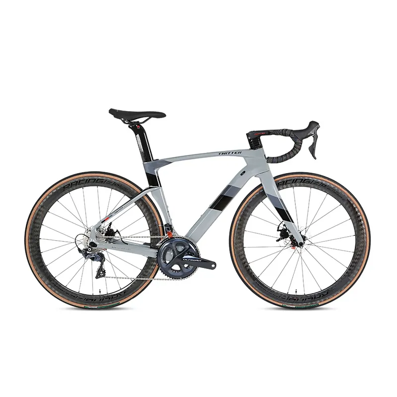 Road Bike — 700c wheels, carbon fibre frame