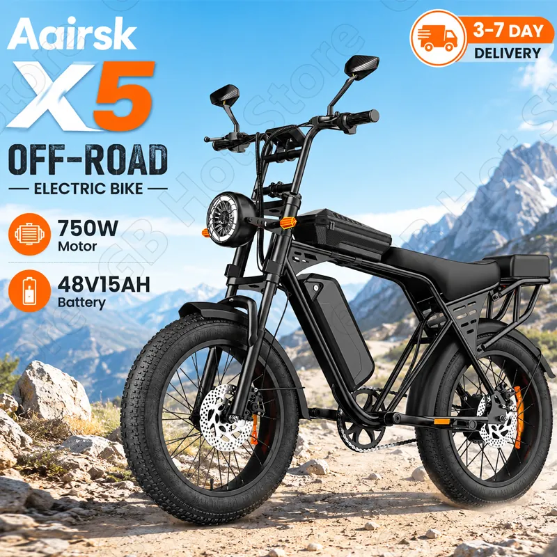 Electric Bike Aairsk X5 — 20-inch fat tyres, 750W motor