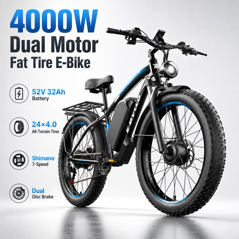 Electric Bike — 24-inch fat tyres, 4000W motor | EplusNINE