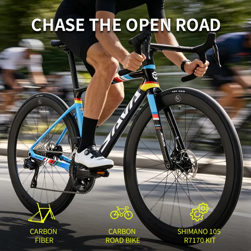 Road Bike SAVA — 24-speed, carbon fibre frame | EplusNINE