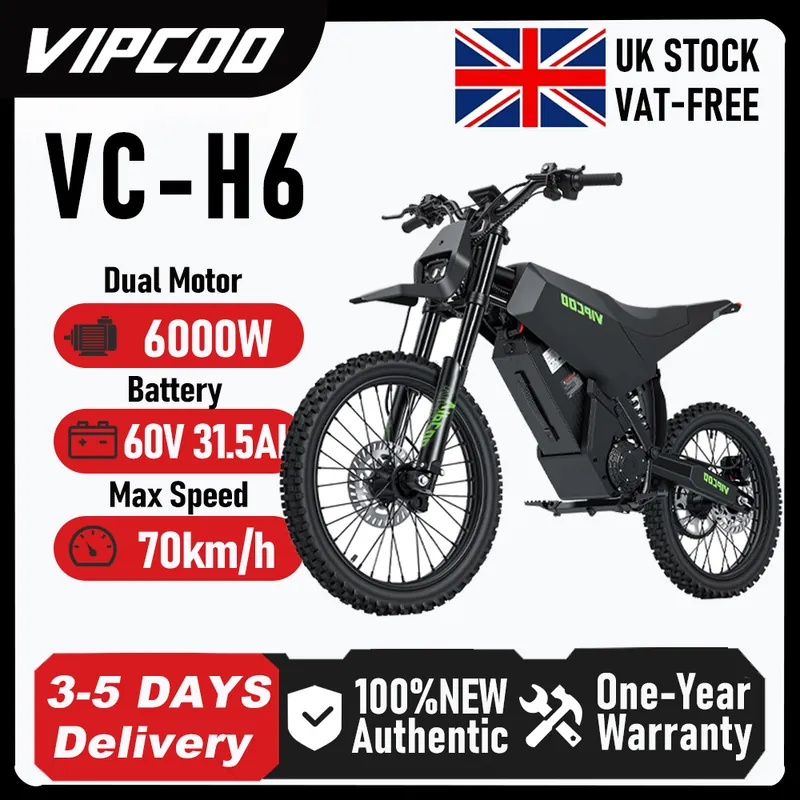 Electric Bike VIPCOO H6 — fat tyres, 70 km/h | EplusNINE