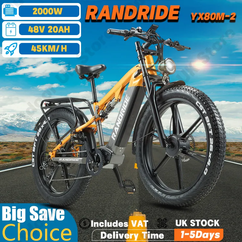 Electric Bike RANDRIDE YX80M-2 — 2000W motor | EplusNINE