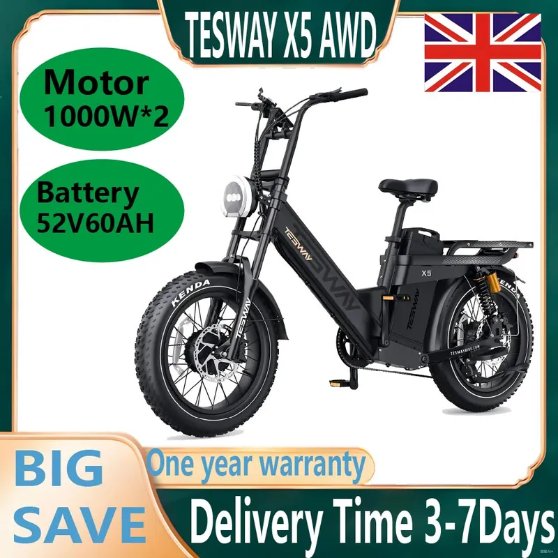 Electric Bike TESWAY X5 — fat tyres | EplusNINE