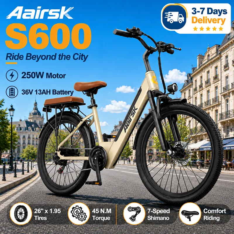 Electric Bike Aairsk — 26-inch wheels, 7-speed | EplusNINE